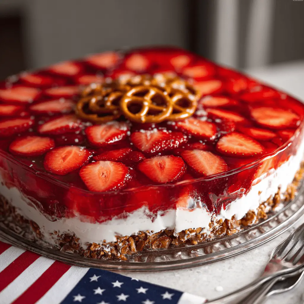 Easy Strawberry Pretzel Jello Salad Recipe