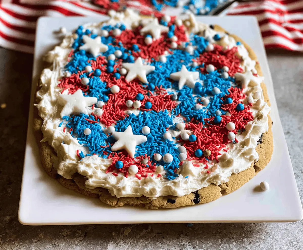 Easy 4th of July Cookie Cake Recipe