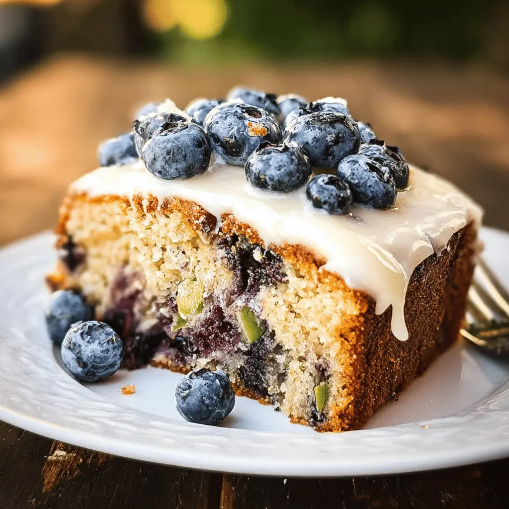 Moist Blueberry Zucchini Cake Recipe