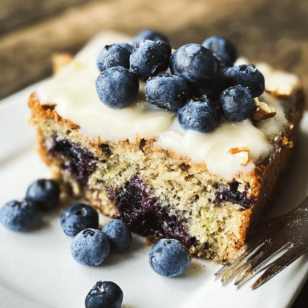 Moist Blueberry Zucchini Cake Recipe