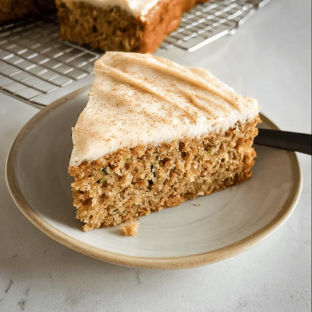 Moist Zucchini Cake With Cinnamon Cream Cheese Frosting