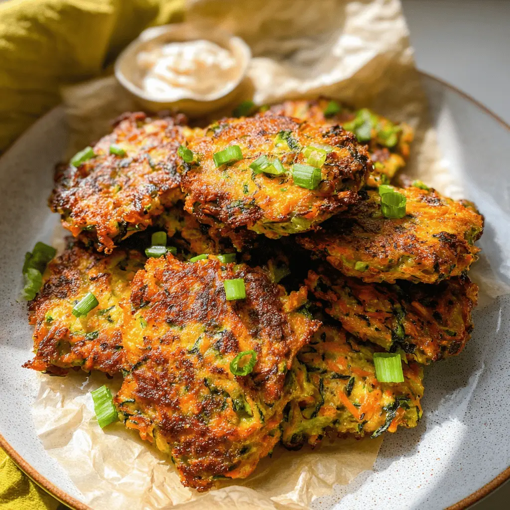 Crispy Zucchini Carrot Fritters Recipe