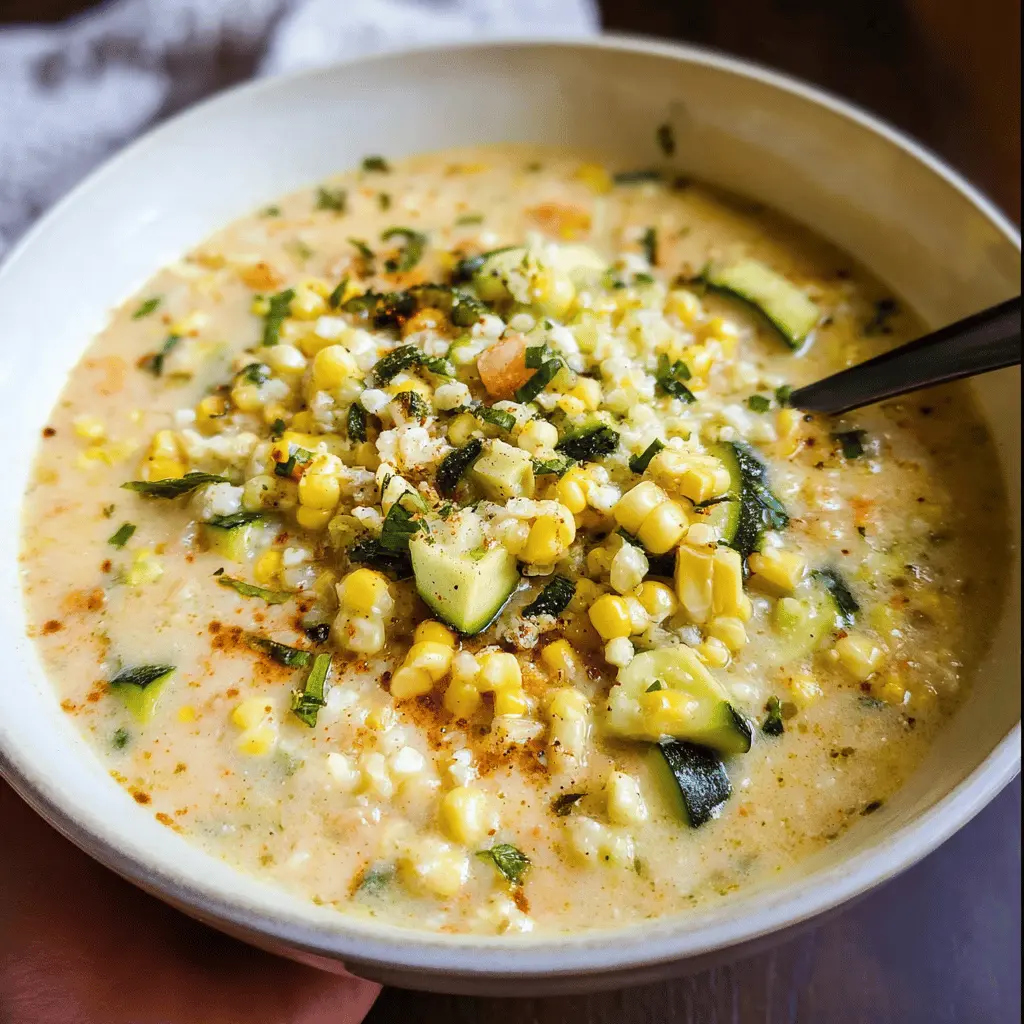 Creamy Summer Corn and Zucchini Chowder Recipe