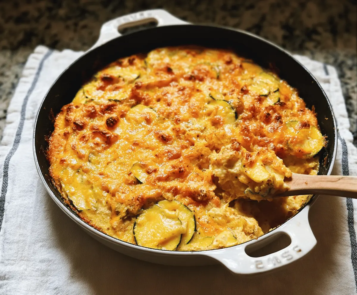 Cozy Southern Squash Casserole With Cheese