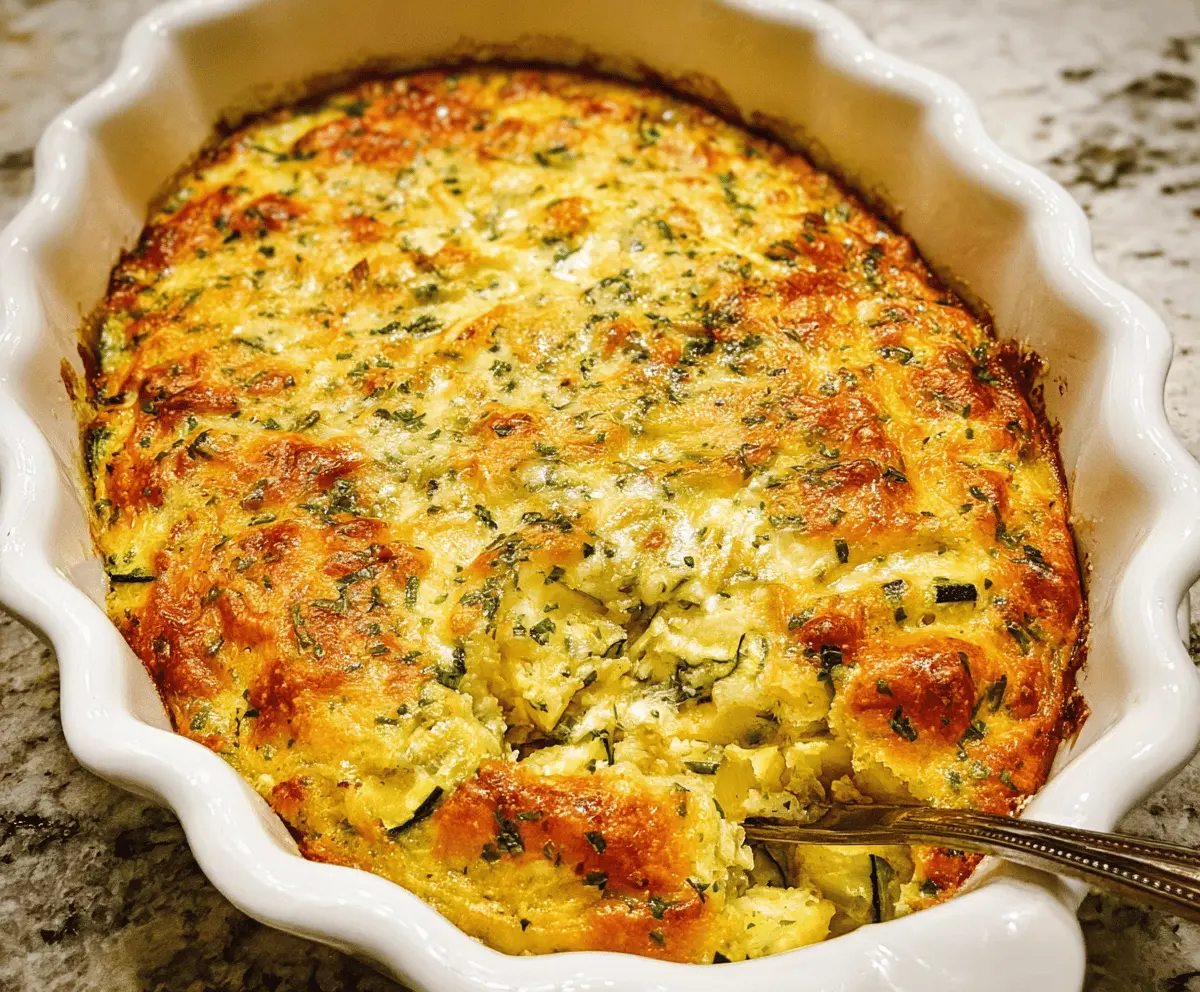 Easy Cheesy Zucchini Squash Casserole Recipe