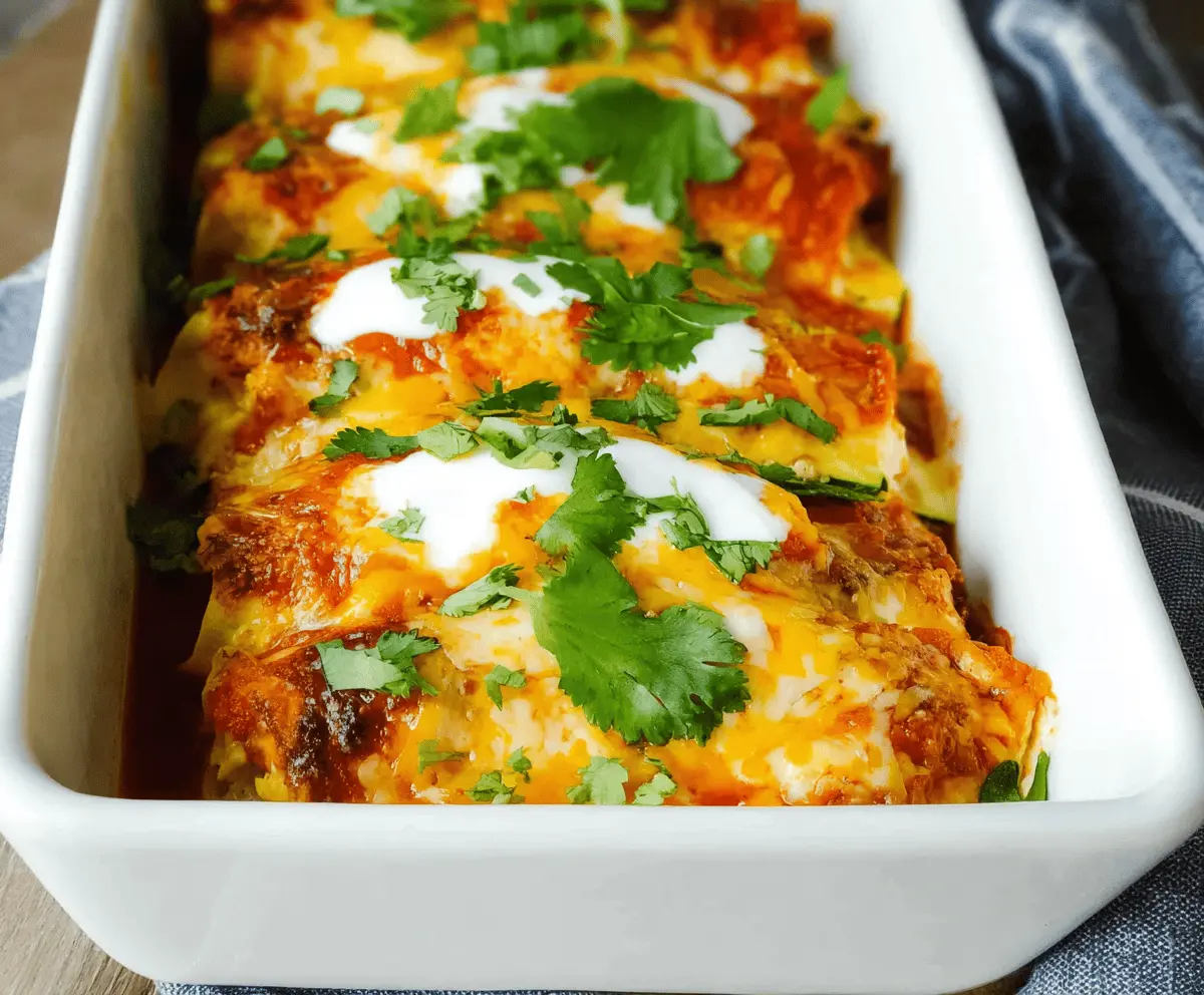 Keto Chicken Zucchini Enchiladas Low Carb Recipe