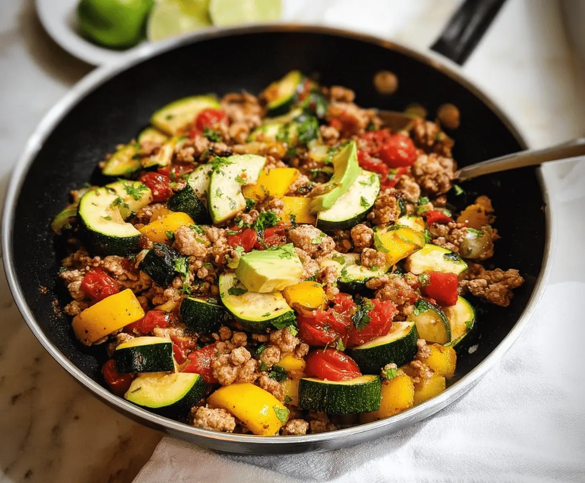 Easy Ground Turkey and Zucchini Skillet Recipe