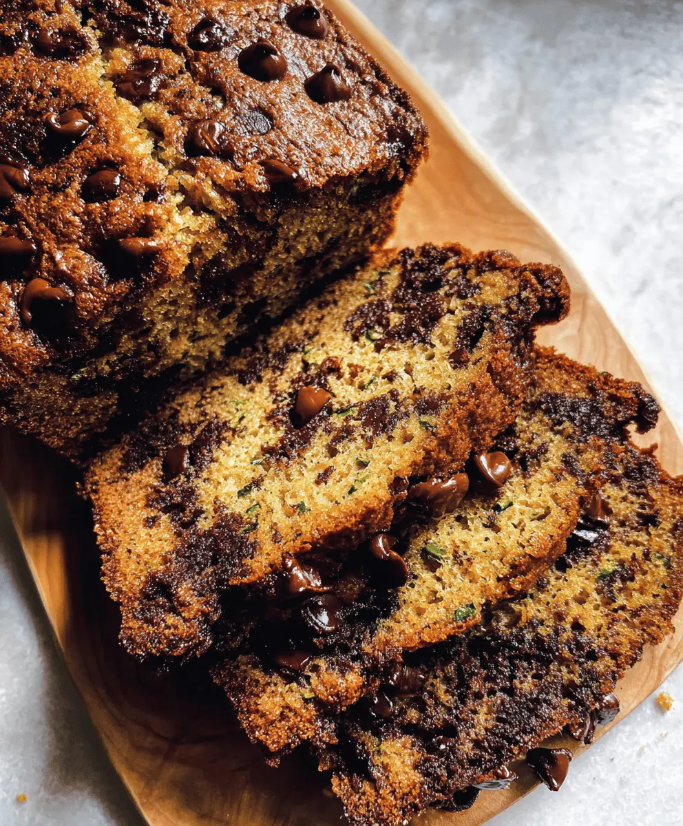 Moist Chocolate Chip Zucchini Bread Recipe
