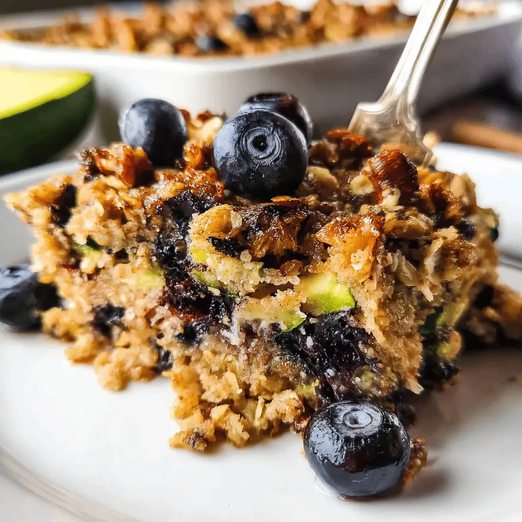 Healthy Zucchini Blueberry Baked Oatmeal Recipe