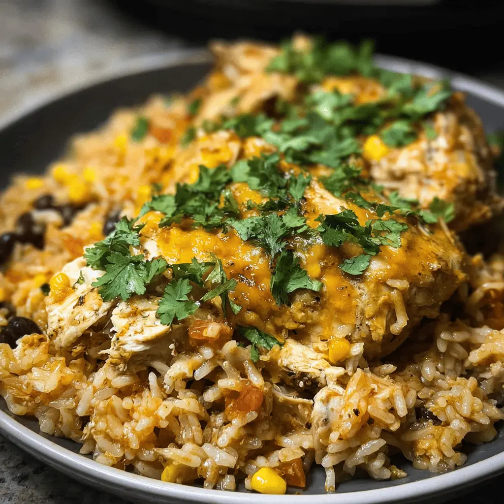 Easy Southwest Chicken and Rice Crock Pot Recipe