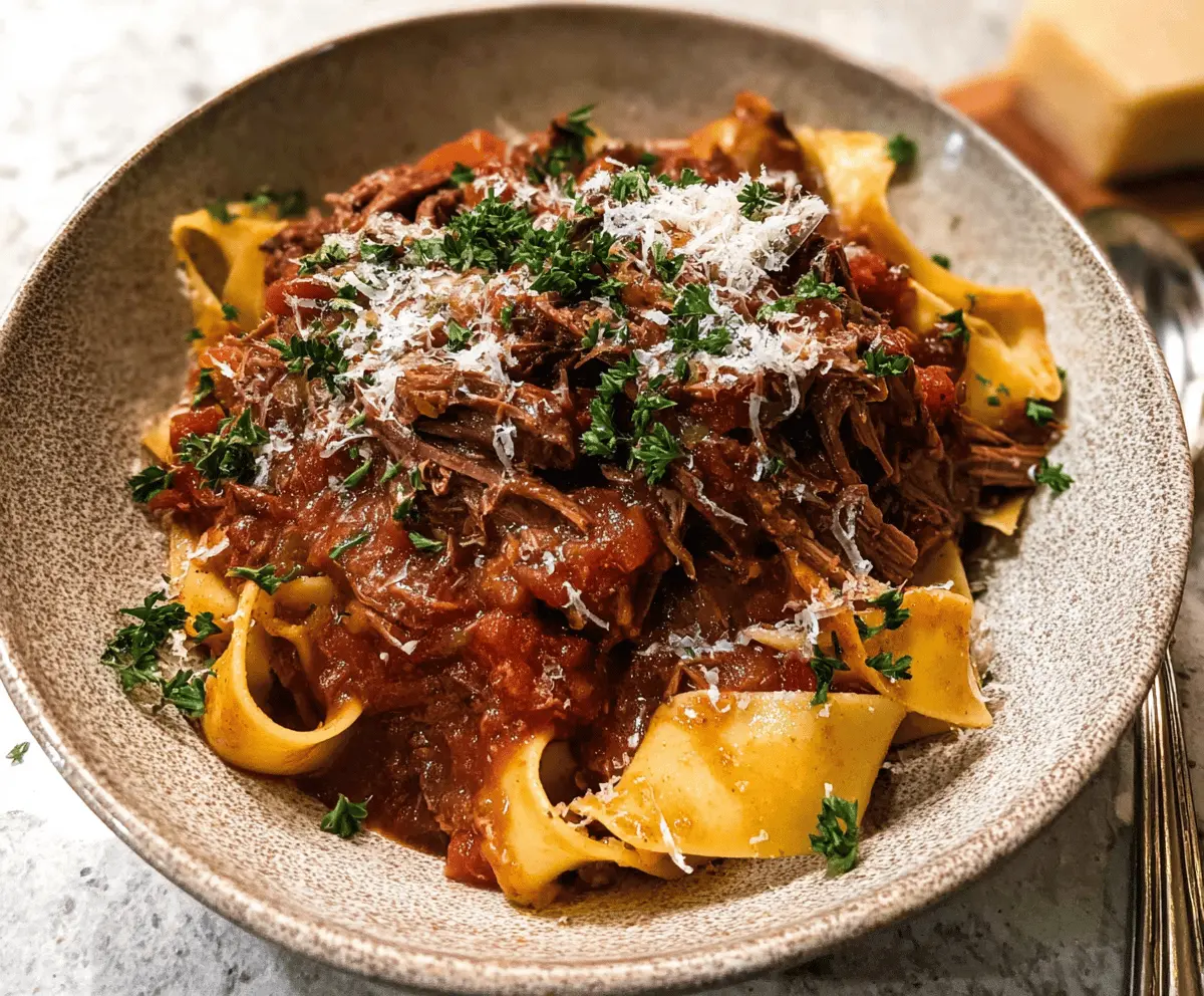 Easy Slow Cooker Beef Ragu for Dinner