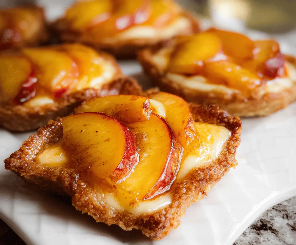 Mini Peach and Cream Cheese Tartlets Recipe