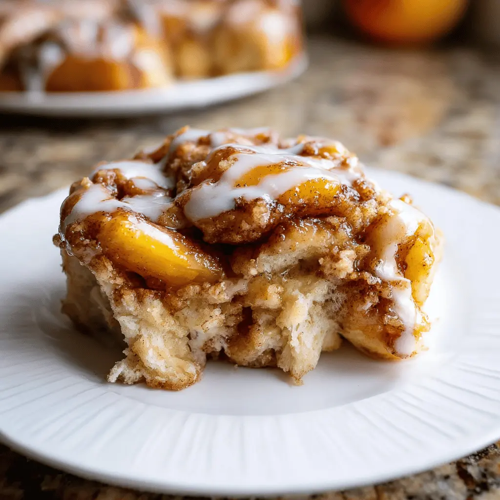Peach Cobbler Cinnamon Rolls Recipe