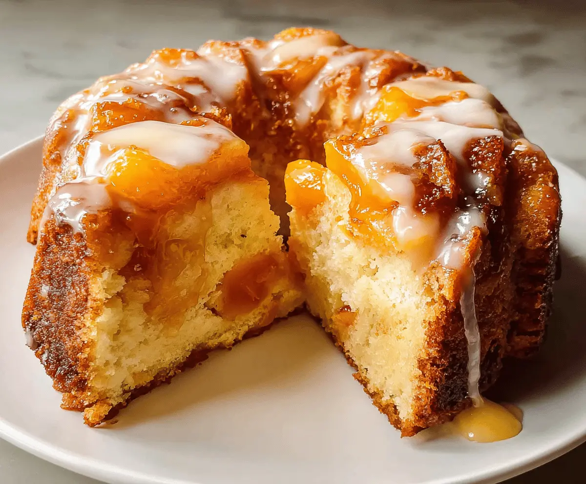 Easy Peach Cobbler Pound Cake Recipe