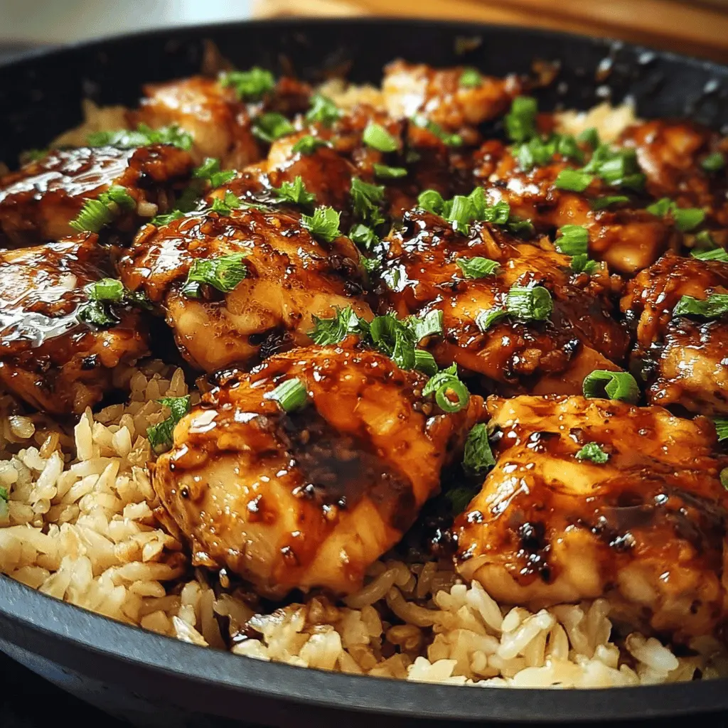 Easy One-Pan Honey BBQ Chicken and Rice