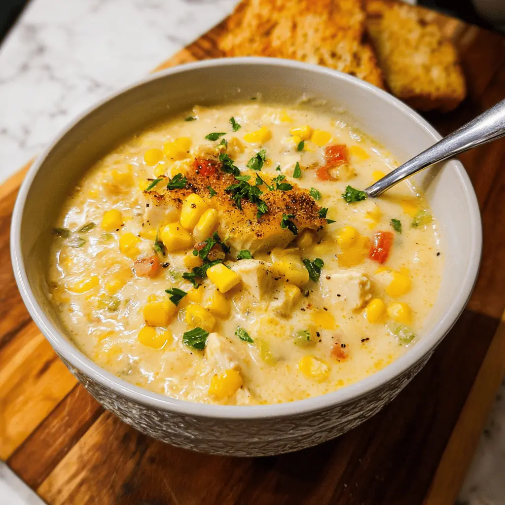 Easy Crockpot Chicken Corn Chowder Recipe