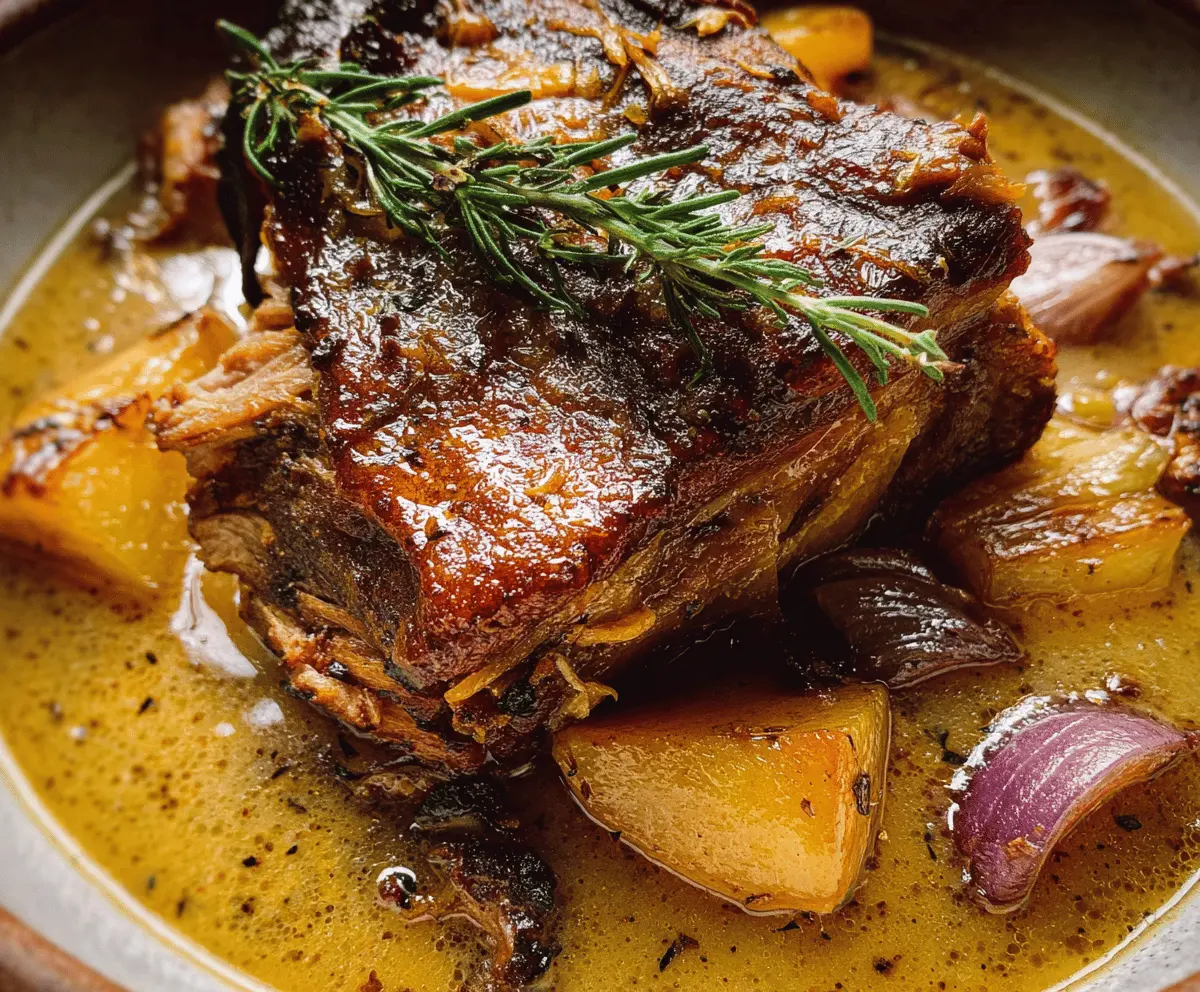 Tender Apple Cider Braised Pork Shoulder Recipe