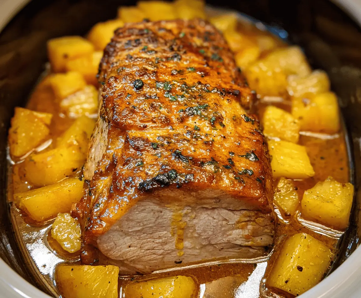 Easy Slow Cooker Pineapple Pork Loin Recipe