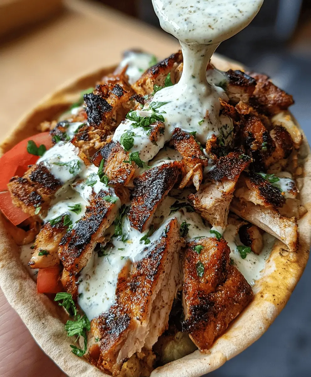 Easy Chicken Shawarma with Creamy Garlic Sauce