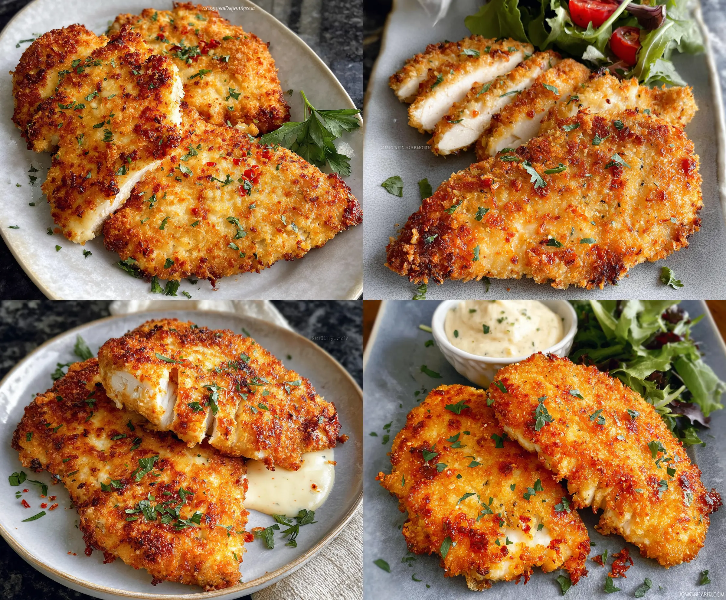 Crispy Air Fryer Parmesan Chicken with Mayo