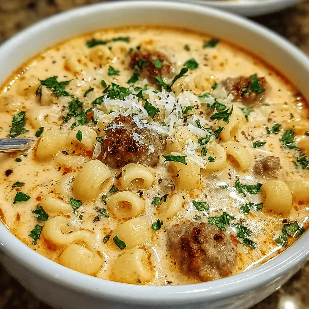 Creamy Parmesan Italian Sausage Soup Recipe