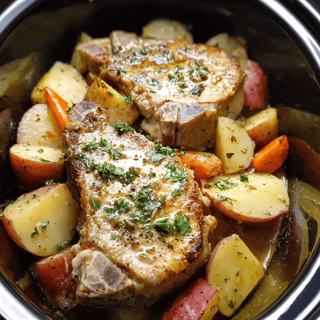 Easy Crock Pot Pork Chops and Potatoes Recipe