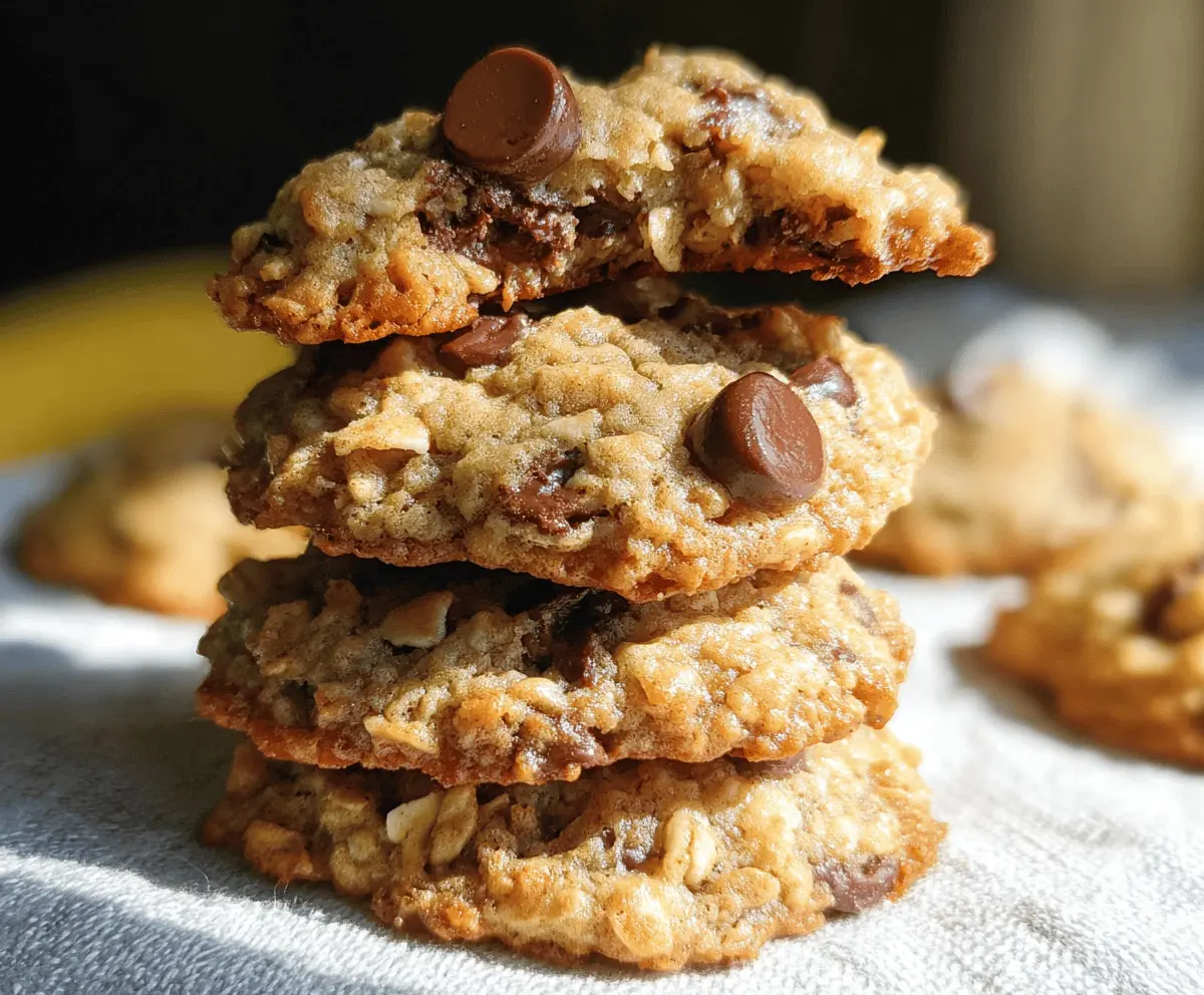 Chewy Banana Oatmeal Cookies Recipe