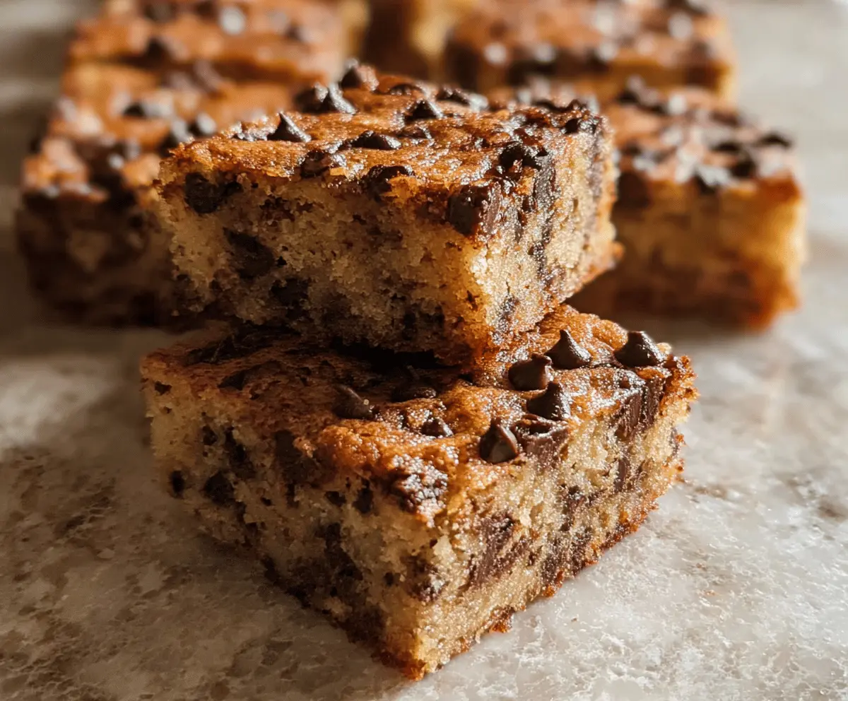 Easy Chocolate Chip Banana Bars Recipe