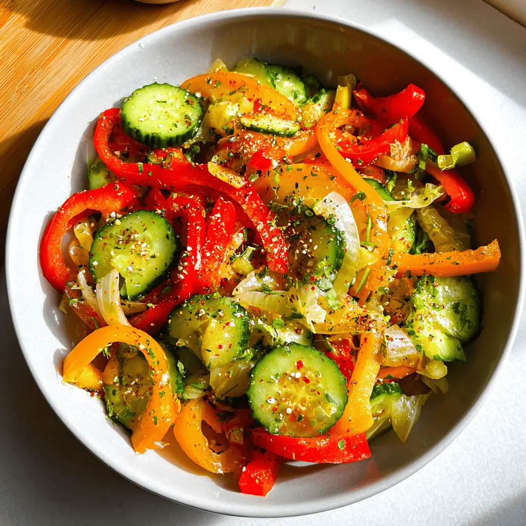 Fresh Cucumber and Sweet Pepper Salad Recipe