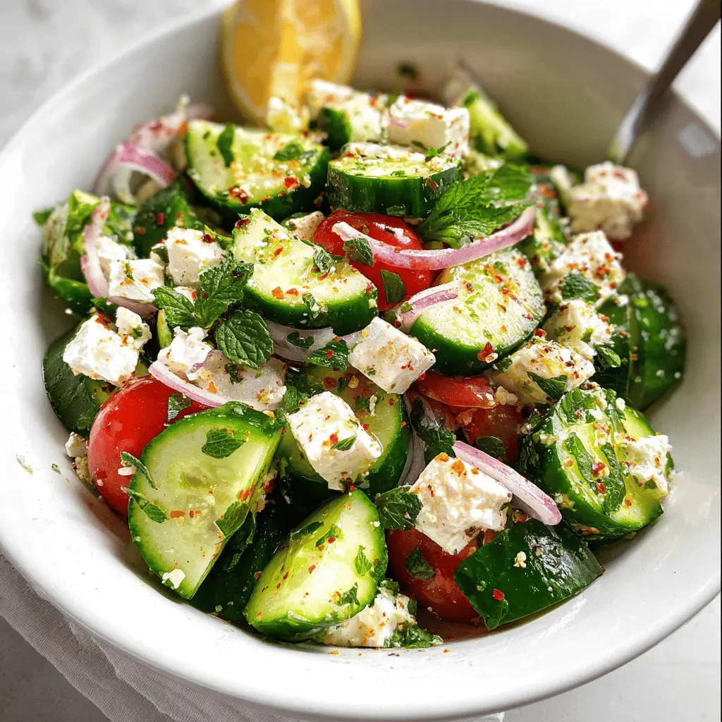 Fresh and Easy Greek Cucumber Salad Recipe