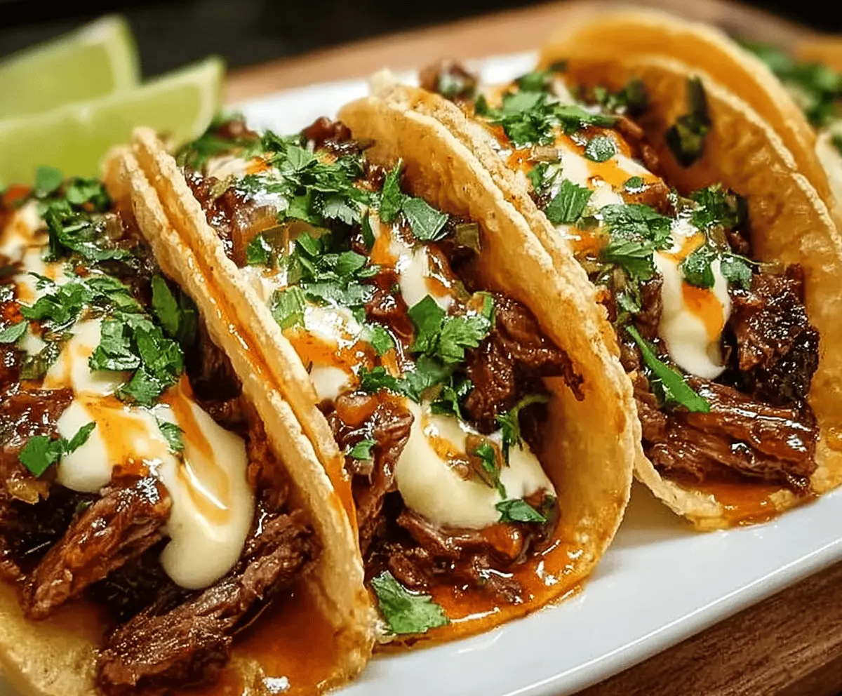 Garlic Butter Honey BBQ Beef Tacos Recipe