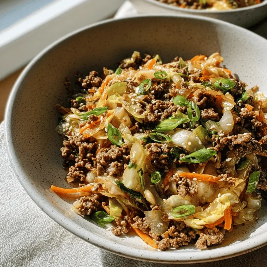 Low-Carb Mongolian Beef and Cabbage Stir-Fry