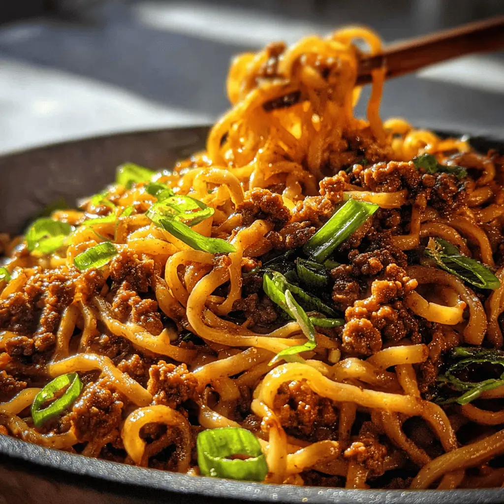 Easy Mongolian Beef Noodles Recipe
