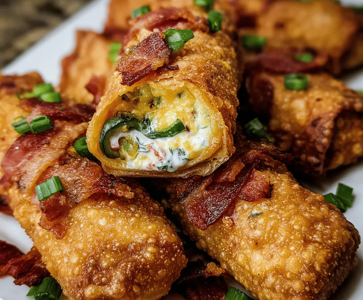 Crispy Bacon Jalapeño Popper Eggrolls Recipe