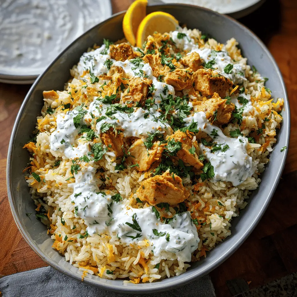 Easy Dump and Bake Chicken Tzatziki Rice