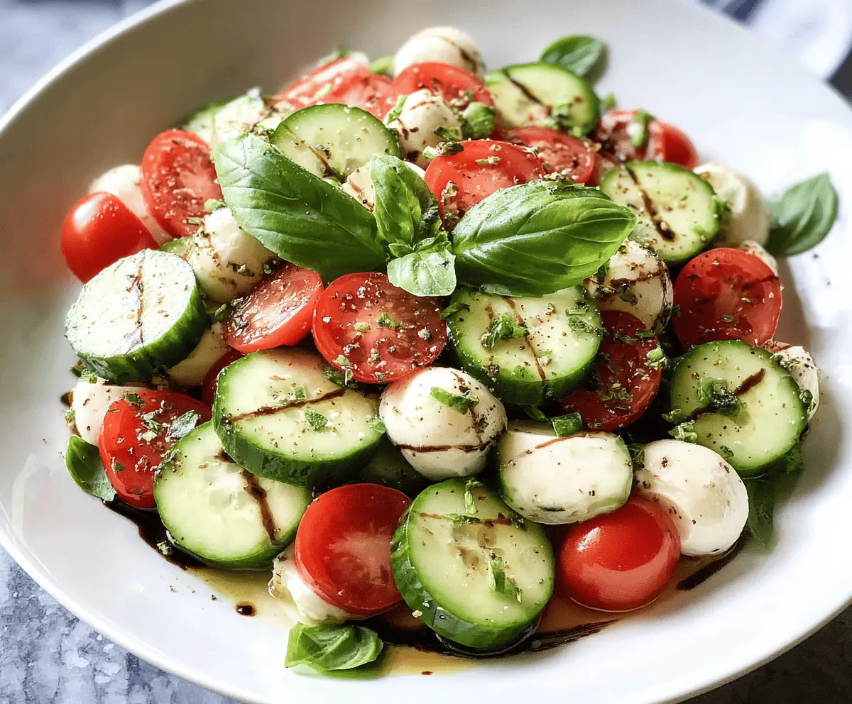 Easy Cucumber Caprese Salad Recipe for Summer