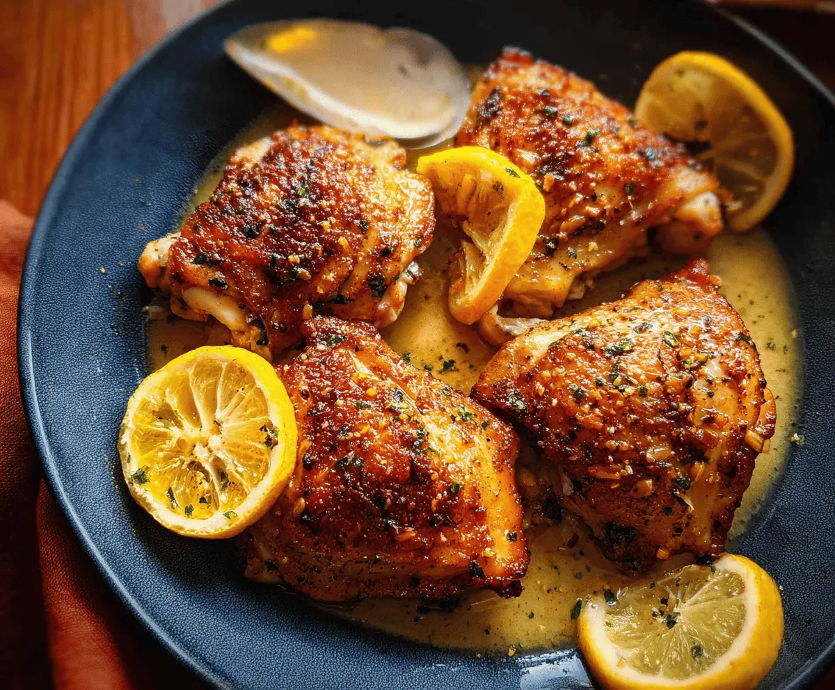 Easy Garlic Lemon Chicken Thighs Recipe