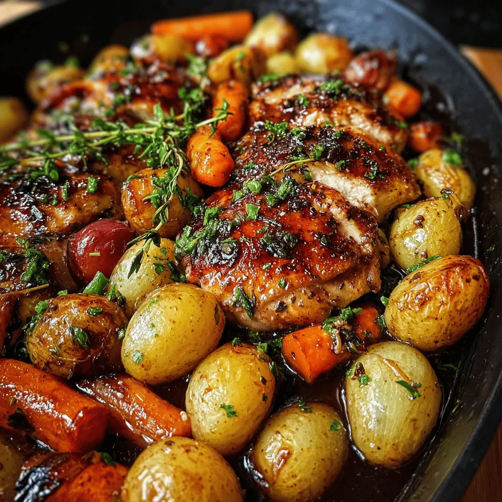 Easy One Pan Balsamic Chicken Dinner