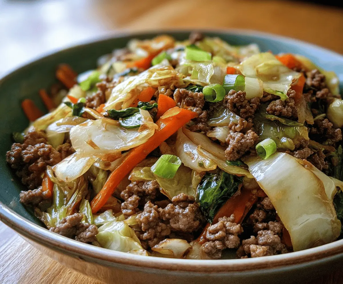Easy Chinese Beef and Cabbage Stir-Fry Recipe
