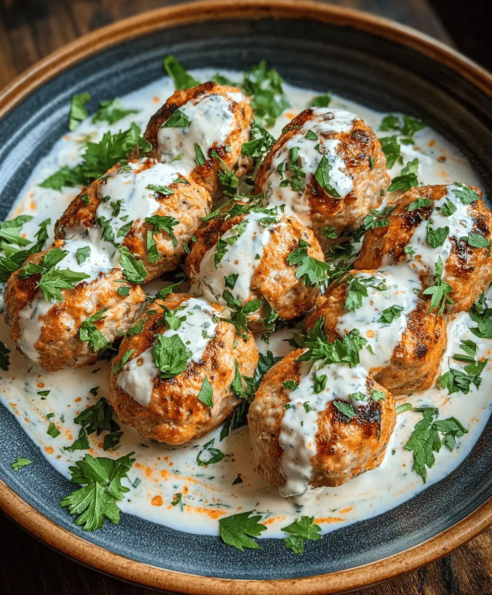 Creamy Garlic Yogurt Chicken Kofta Recipe